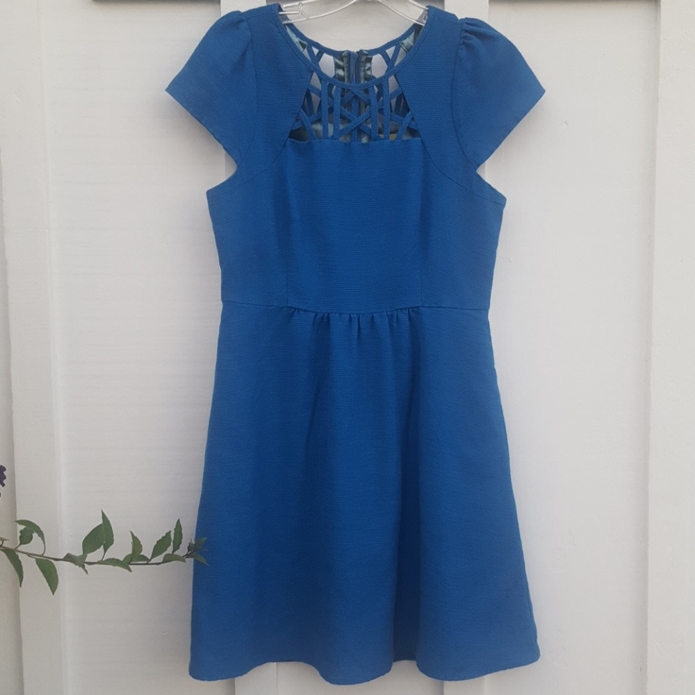 Anthropology Maeve Vintage blue dress